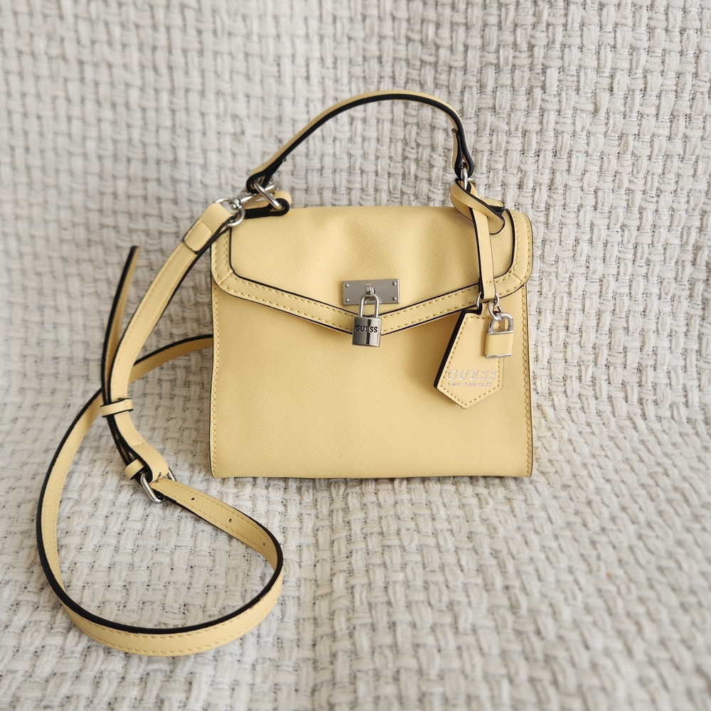 Guess Yellow Satchel Crossbag